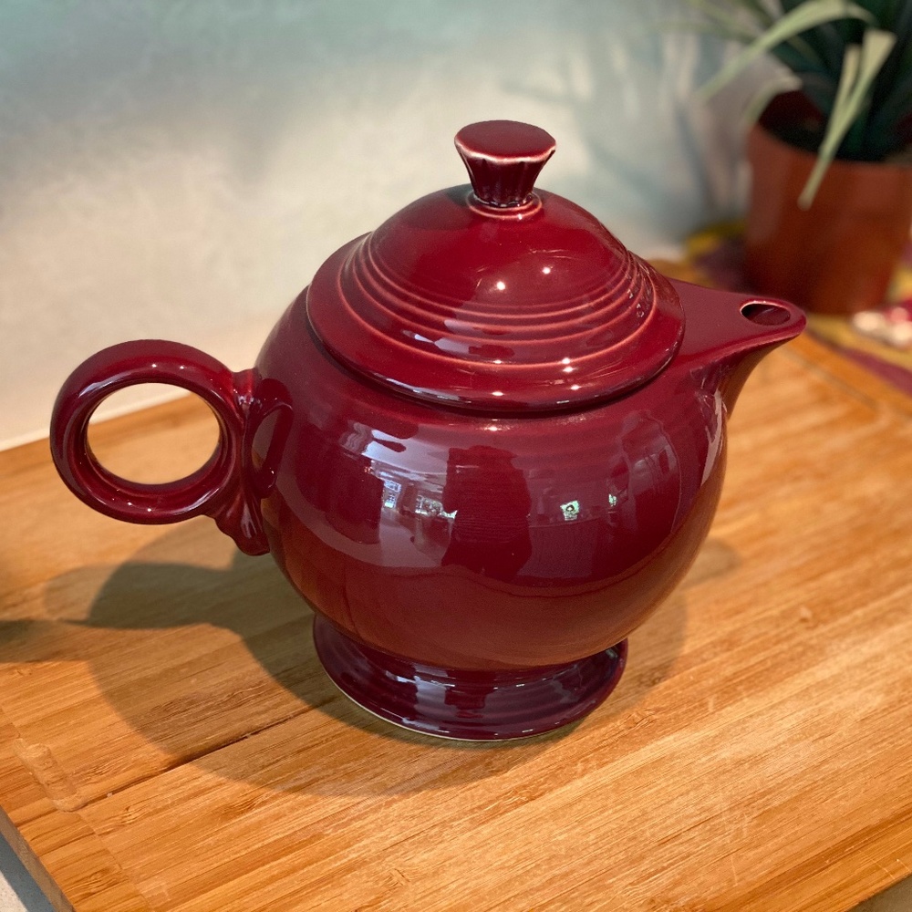 Vintage Fiestaware Cinnabar Maroon Teapot